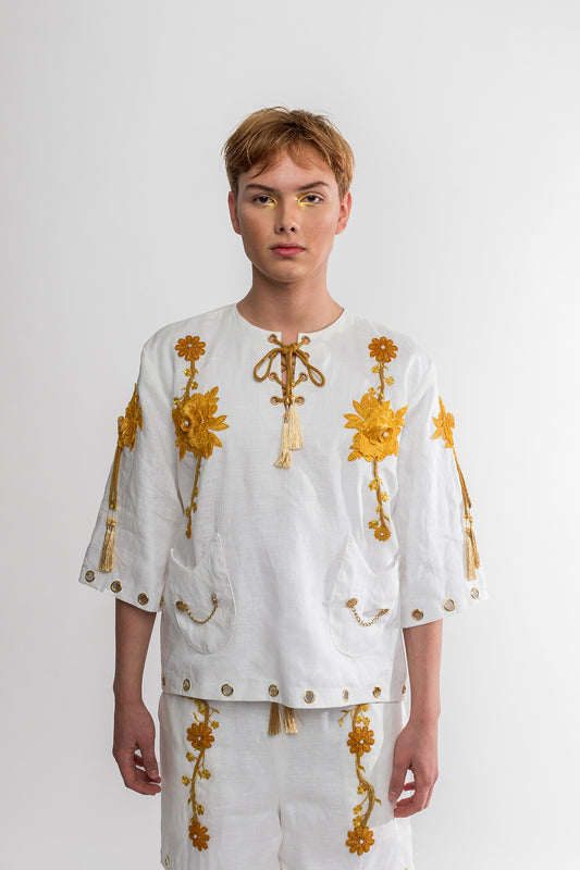 The Refined Short Sleeved Shirt With Shorts Floweret