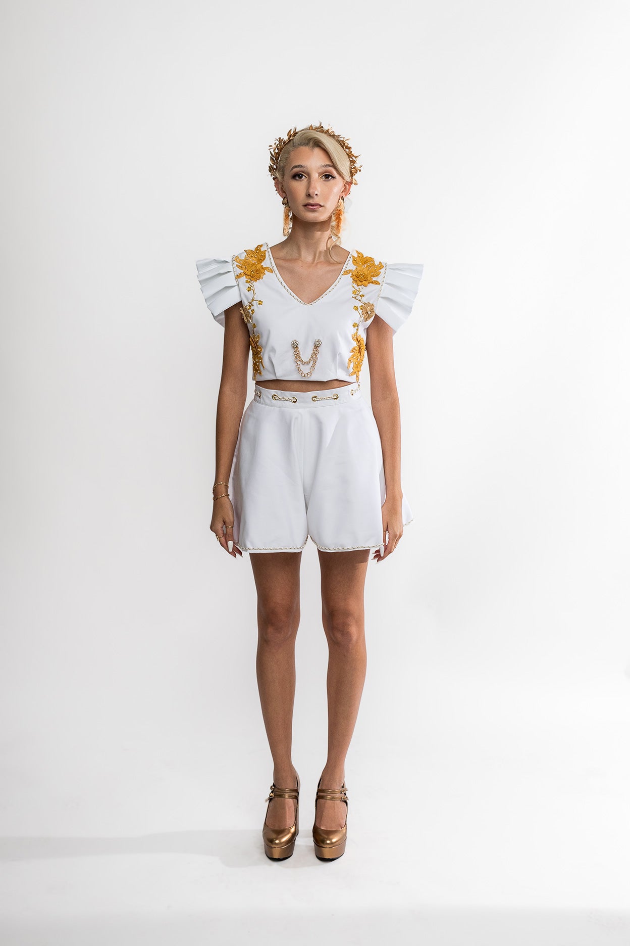 The Dainty Julia Top and Short Skirt Floret